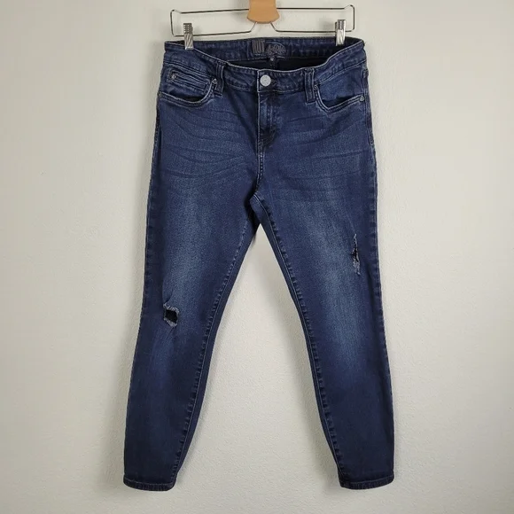 Kut from the kloth distressed dark denim jeans - Picture 8 of 8